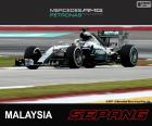 Льюис Хэмилтон, Mercedes, к 2015 году Гран-при Малайзии, второе место